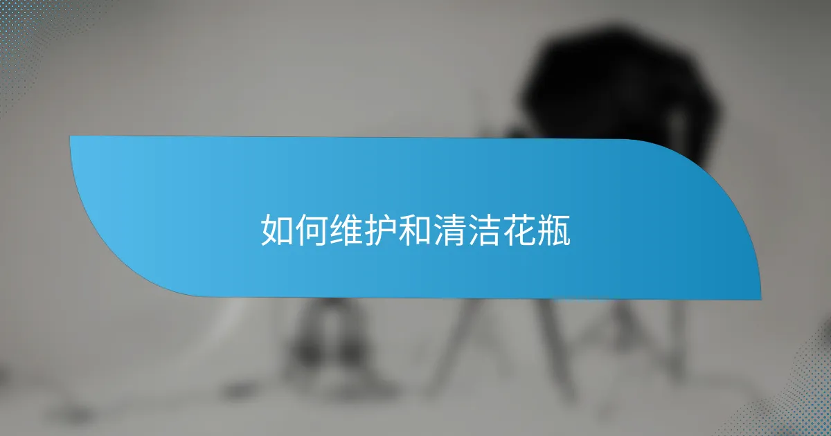 如何维护和清洁花瓶