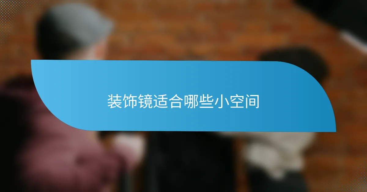 装饰镜适合哪些小空间